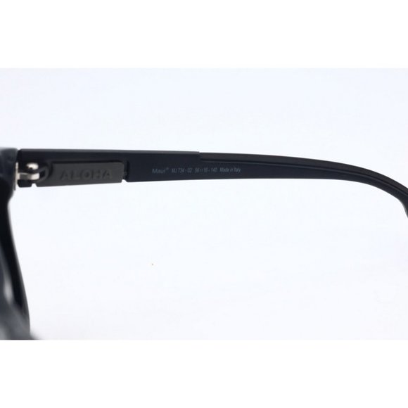 Maui Jim HOWZIT MJ 734-02 Black Square Sunglasses Gray Polarized Lens 56mm (A) - Picture 7 of 8